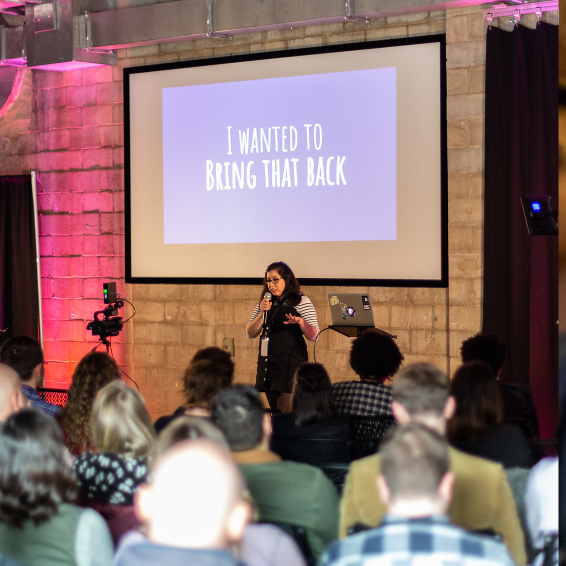 Speaker presenting I wanted to bring that back